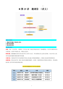 第25讲 应用文写作之邀请信（讲义）-2024年高考英语一轮复习讲练测（新教材新高考）（原卷版）