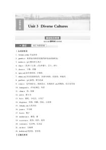 第1部分 教材知识解读 必修第三册 Unit 3　Diverse Cultures