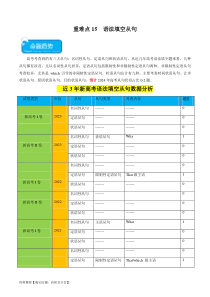 重难点15 语法填空从句-2024年高考英语【热点·重点·难点】专练（新高考专用）（解析版）