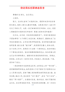 信访局长任职表态发言