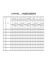 村务监督委员会满意度测评表