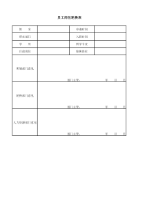 员工岗位轮换申请表