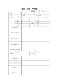 晋升（调整）申请表 (14)