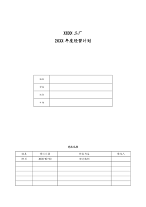 01-【经营计划】-11-汽车工厂年度经营计划