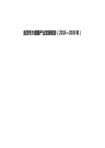  自贡市大健康产业发展规划（2018-2030年）51页