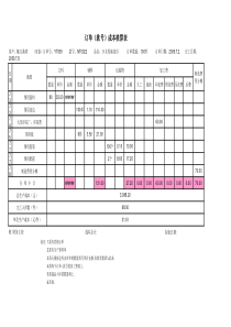 订单（款号）成本核算表--样板