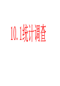 10.1统计调查(优质课)