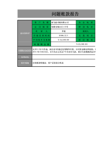 问题账款报告