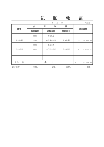 通用记账凭证…