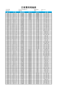 日常费用明细表