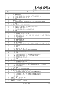 税收优惠明细表