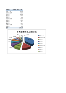 各类别费用支出分析透视图表