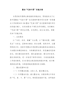 整治吃拿卡要实施方案