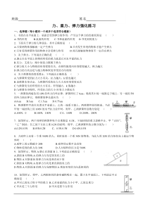 力、重力、弹力强化练习-含答案.