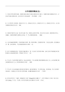 22、小升初数学考试试卷5