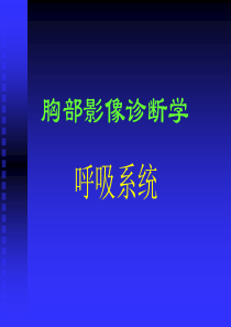 正常胸部影像学PPT