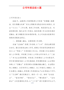 公司年度总结4篇