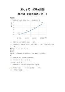 【精品】五年级下册数学同步讲练测-第七单元第2课 复式折线统图-1-人教新课标（附答案）