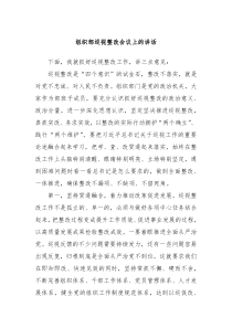 组织部巡视整改会议上的讲话