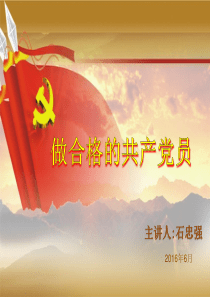 如何做合格党员PPT