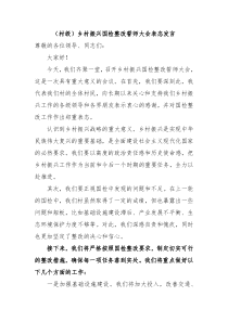 (发言讲稿)乡村振兴国检整改誓师大会表态发言