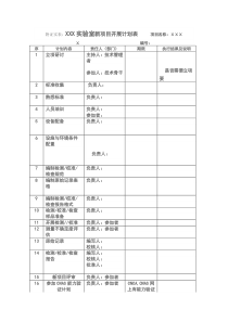 实验室新项目开展计划表