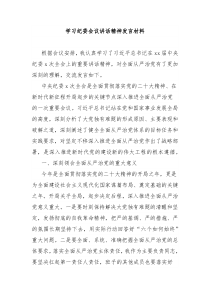 学习纪委会议讲话精神发言材料