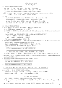 人教版四年级英语下册知识点总结(非常有用)