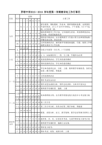 2015-2016教务处工作行事历