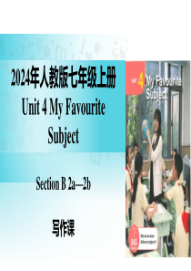 Unit 4 课时5 Section B（2a-2b）（同步课件）