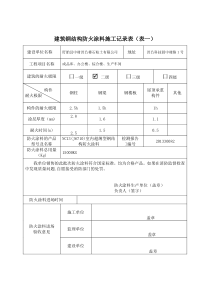 1防火涂料施工及竣工验收记录表