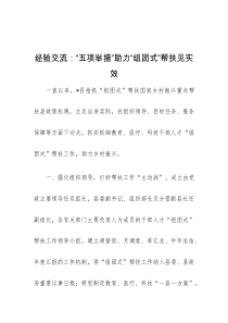 经验交流五项举措助力组团式帮扶见实效