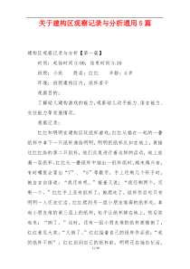 关于建构区观察记录与分析通用5篇