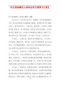 牢记领袖嘱托心得体会范文集聚【4篇】