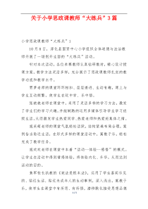 关于小学思政课教师“大练兵”3篇