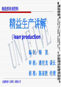 优源科技有限公司制造部培训资料-精益生产讲解-消除八大浪费（PPT32页）