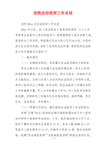 法院法治政府工作总结