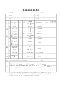 电气安装检查表