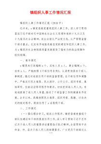 镇组织人事工作情况汇报