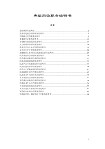 机械加工类典型岗位职务说明书