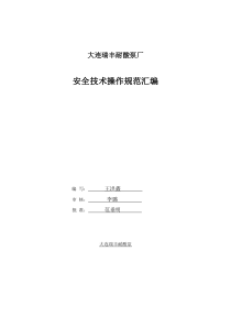 安全技术操作规范汇编大连瑞丰耐酸泵厂