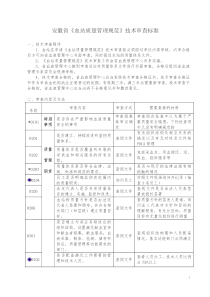 安徽省血站质量管理规范技术审查标准