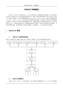 ORACLE系统概述