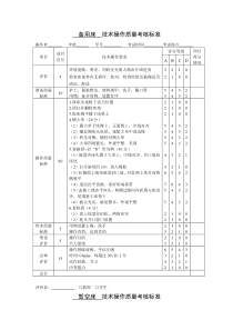 技术操作质量考核标准