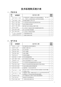 技术标准购买统计表