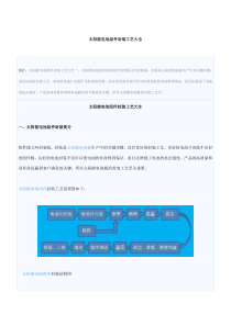 太阳能电池组件封装工艺大全