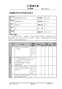 航线整机放行技术员职位说明书及关键绩效标准