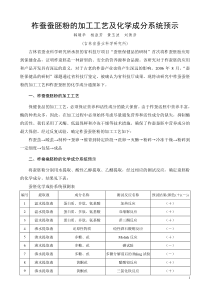 柞蚕蚕胚粉的加工工艺及化学成分系统预示