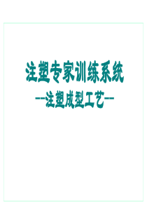 注塑专家训练系统_注塑成型工艺