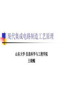 现代集成电路制造工艺原理-第十一章